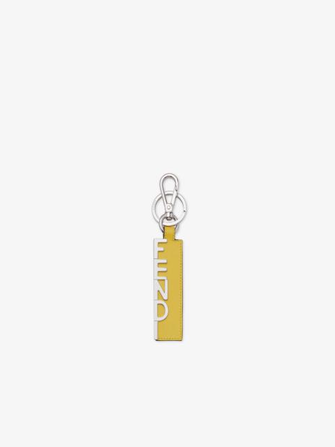 FENDI Yellow leather key ring