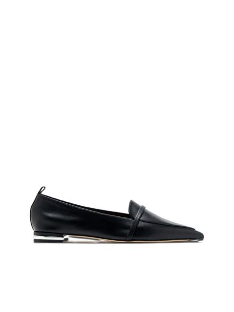 MALONE SOULIERS Dora leather pointed-toe loafers