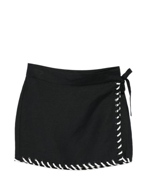 SIMKHAI tie-waist mini skirt