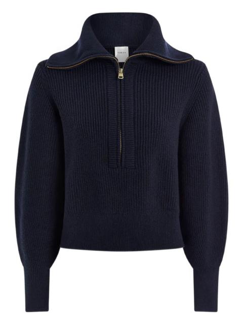 VARLEY Maura half-zip ribbed sweater