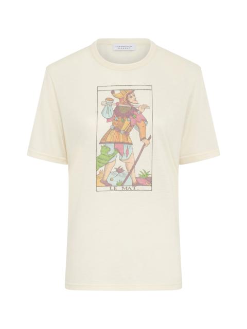 GABRIELA HEARST Sayara T-Shirt In Fool Multi Printed Cashmere Jersey