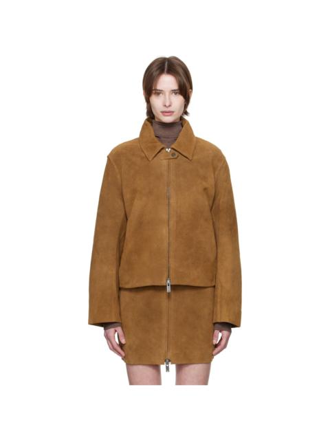Tan Cia Suede Leather Jacket