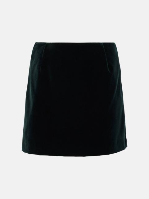 BLAZÉ MILANO Jealousy cotton velvet miniskirt