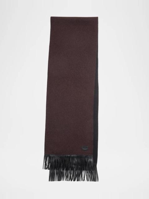 rag & bone Brooke Two-Tone Fringe-Trim Wool Scarf