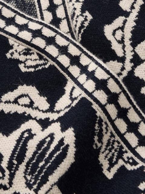 BODEN Belted Wrap Knitted Cardigan-Navy