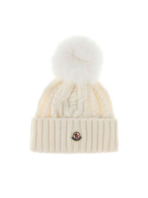 Moncler cable-knit pom-pom beanie