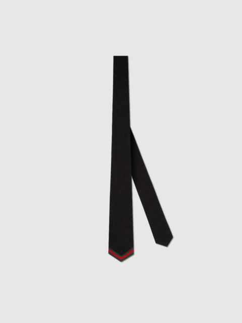 GUCCI Silk knit tie with Web