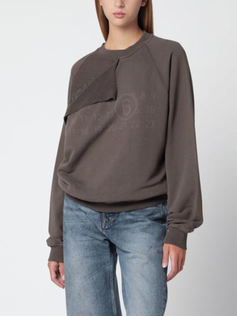 MM6 Maison Margiela Gray Trompe L'oeil Cotton Sweatshirt