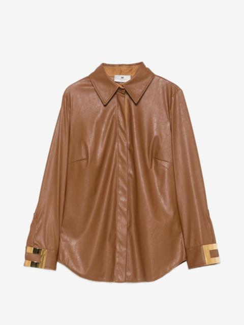 ELISABETTA FRANCHI logo-plaque long-sleeve shirt
