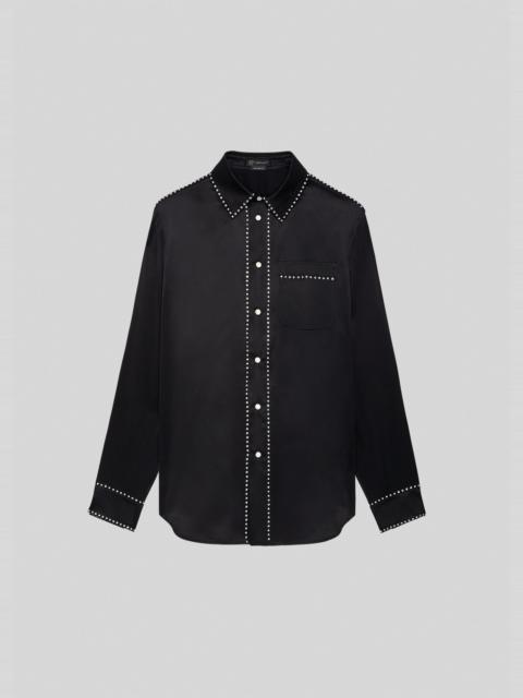 VERSACE Crystal-Embellished Satin Shirt