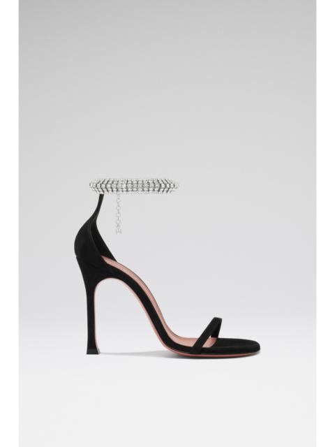 Amina Muaddi IMAN SANDAL BLACK SUEDE