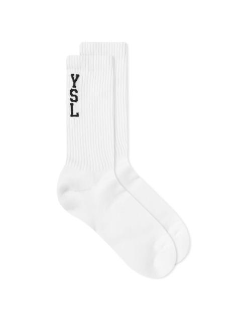 SAINT LAURENT Saint Laurent Logo Sock