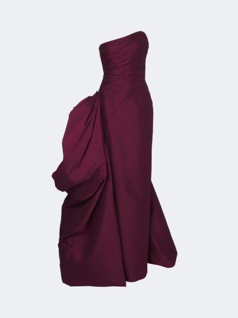 MARMAR HALIM Draped taffeta bustier gown