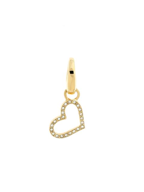 MELISSA ODABASH GOLD CRYSTAL HEART SHAPED CHARM