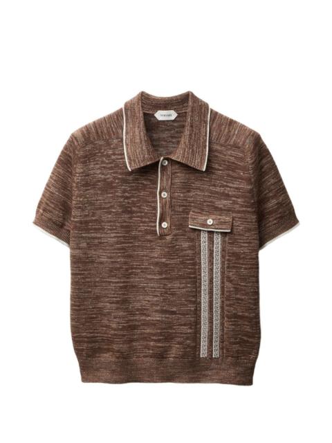 VERSACE mouliné jacquard knit polo