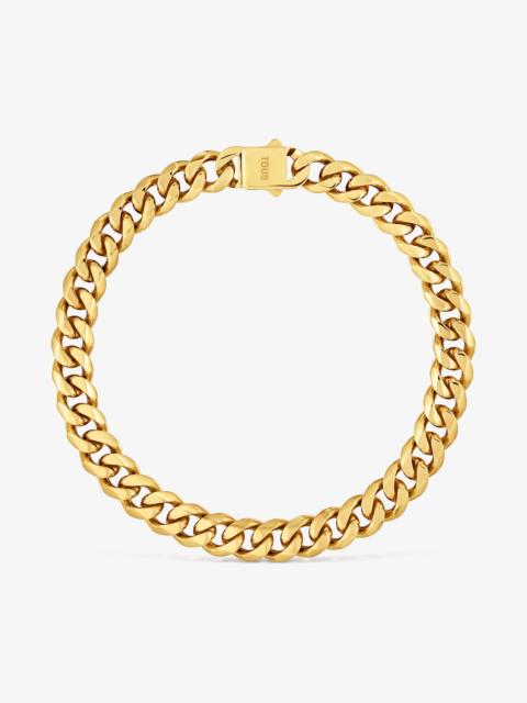 TOUS Gold-colored steel curb chain Necklace TOUS Basics