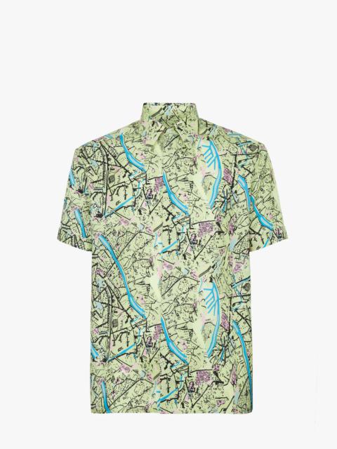 FENDI Green silk shirt