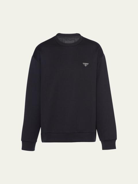 Prada Men's Tech Felpa Logo Sweatshirt