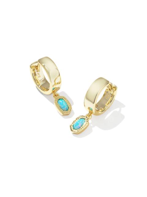 KENDRA SCOTT Mini Ellie Gold Wide Huggie Earrings