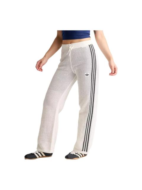 adidas (WMNS) adidas Originals Knitted Crochet Firebird Track Pants Asia Sizing 'Off White' KC6493