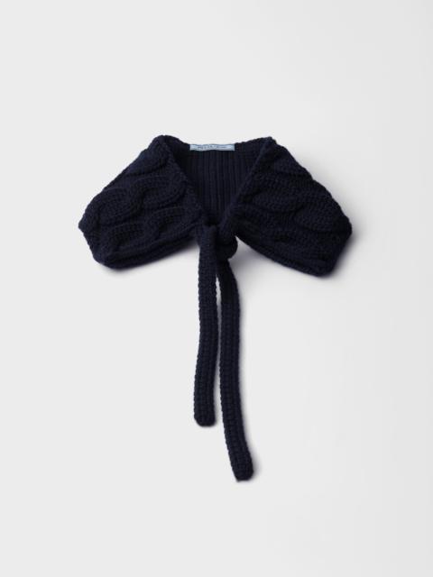 Prada Cable-knit wool collar