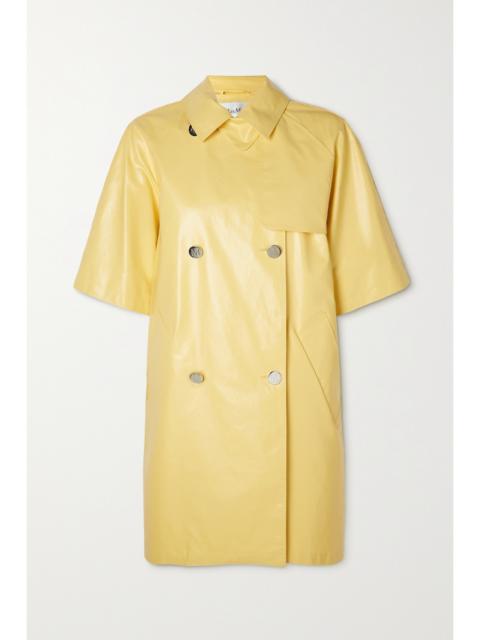 Max Mara Tondo Double-breasted Coated-cotton Coat