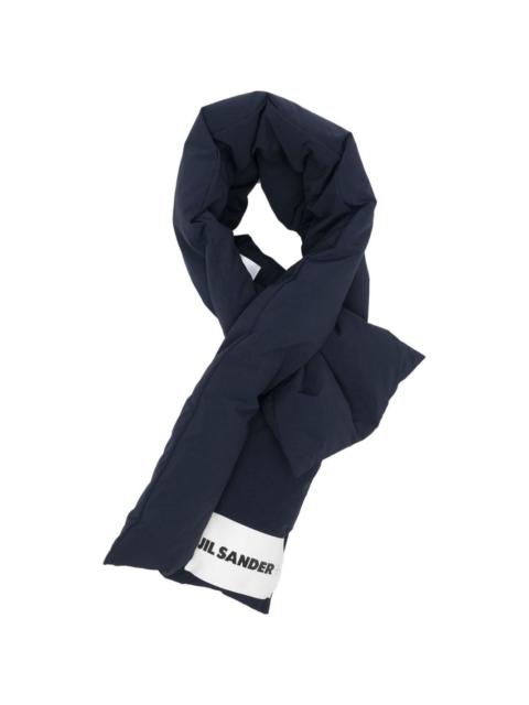 logo-patch down-padded scarf