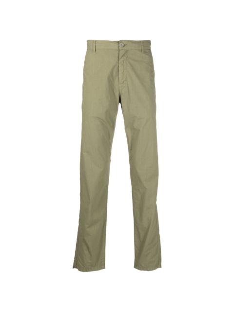 straight-leg cotton chino trousers