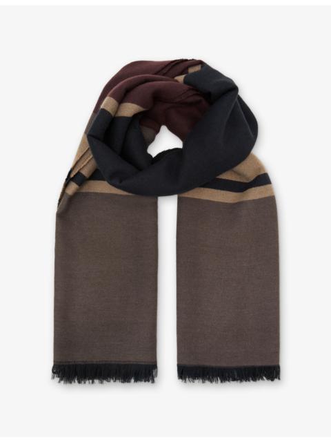 REISS Cynthia Striped Woven Scarf