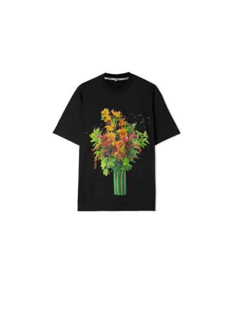 SUNNEI FLOWER BOUQUET PRINT T-SHIRT / black
