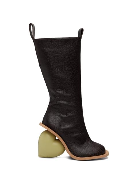 YUME YUME SSENSE Exclusive Brown & Green Love Tall Boots