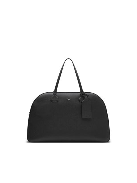 courrèges logo-plaque leather duffle bag