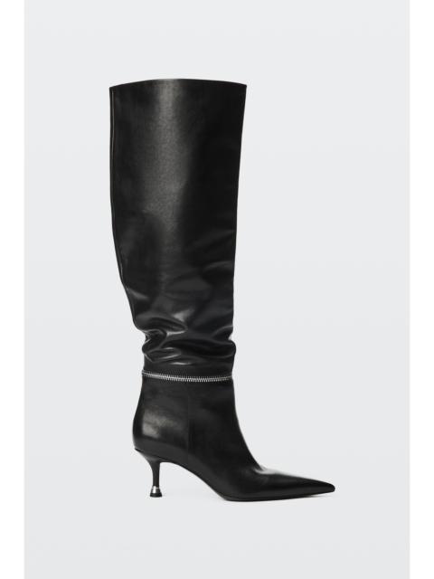 Alexander Wang slasher 65mm zip slouch boot