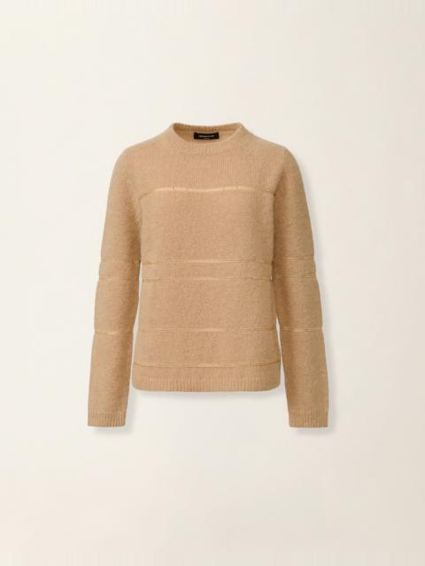 FABIANA FILIPPI Platinum and mohair striped sweater