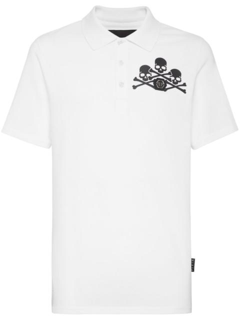 PHILIPP PLEIN skull logo polo shirt