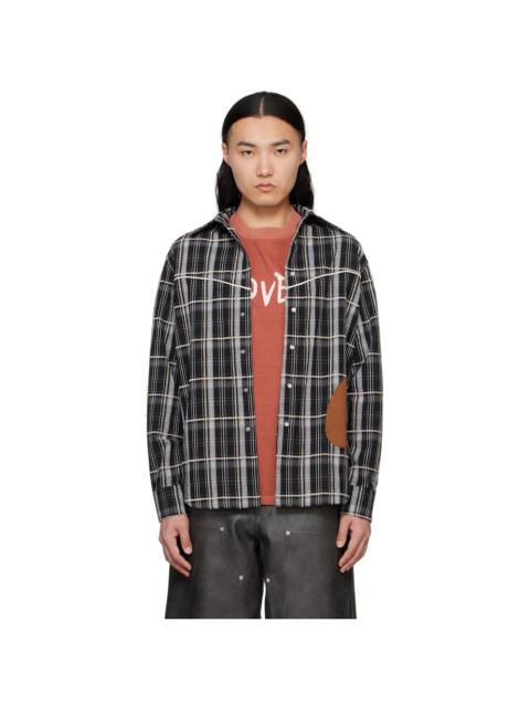 Andersson Bell Black Noah Patch Check Shirt