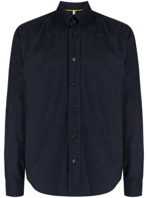 BOSS long-sleeve cotton corduroy shirt