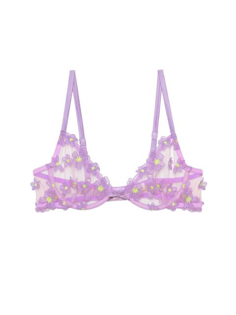 Fleur du Mal Petal Embroidery Demi Bra