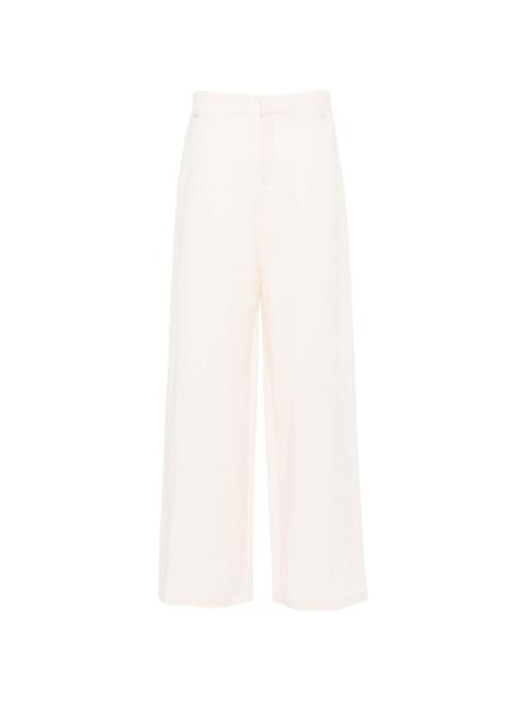 crinkled wide-leg trousers