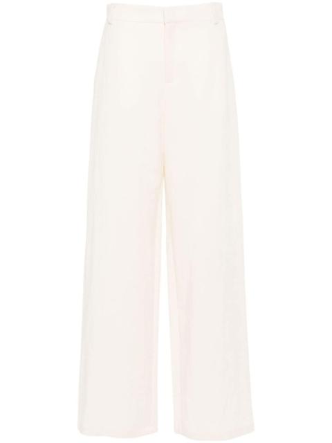 Blumarine crinkled wide-leg trousers