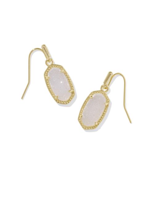 KENDRA SCOTT Lee Gold Drop Earrings in Iridescent Drusy