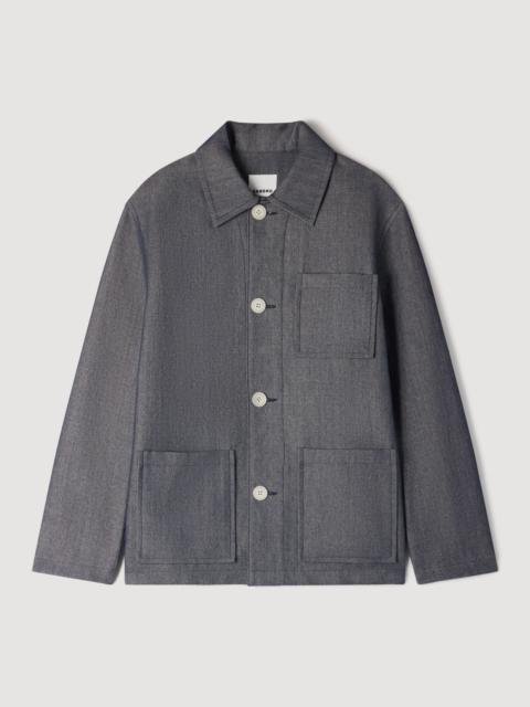 Sandro DENIM-EFFECT WORKER JACKET