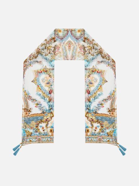 CAMILLA LONG SILK CRINKLE CHIFFON SCARF