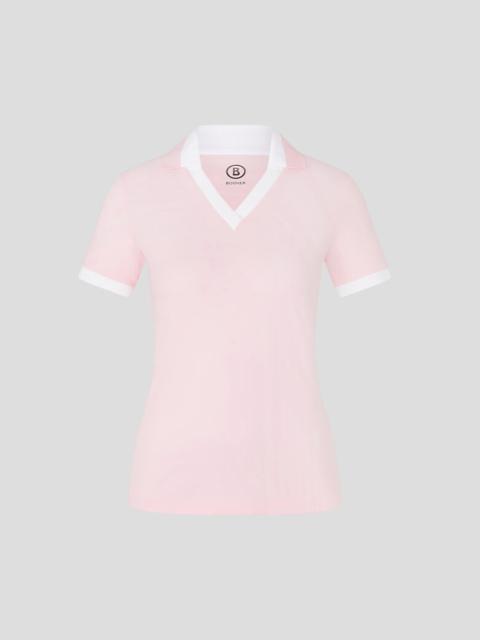 BOGNER Luma Functional polo shirt in Pink/White