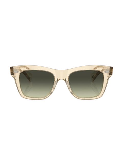 Oliver Peoples Women's Ms. Oliver Pillow 51MM Square Sunglasses - Transparent Beige Gradient