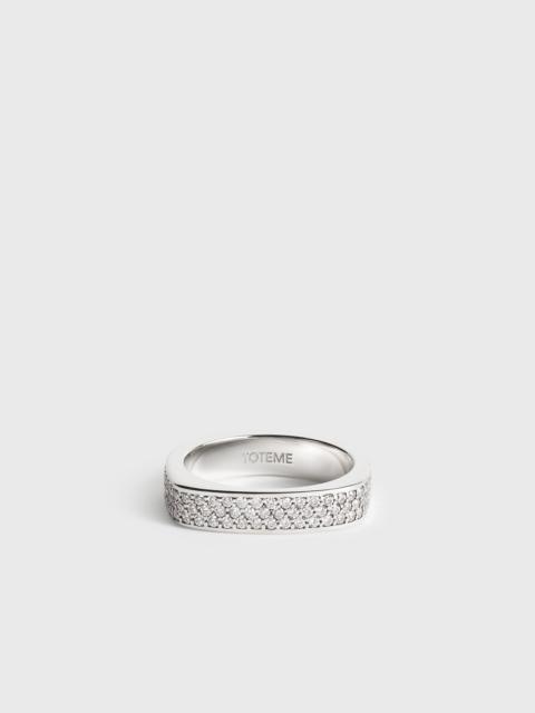 TOTEME Signature pavé ring silver