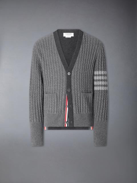 Thom Browne BABY CABLE STITCH 4-BAR CARDIGAN