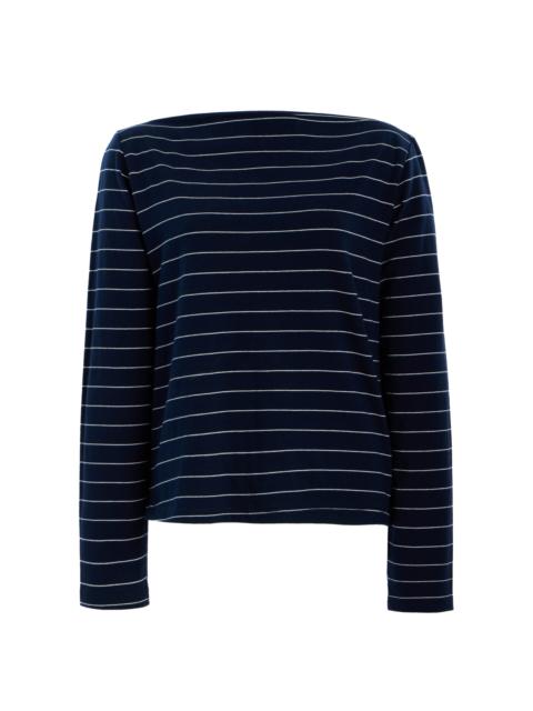 LESET Margo Striped Jersey T-shirt blue