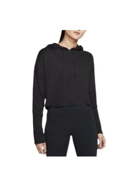 Nike (WMNS) Nike Yoga Luxe Crop Training Hoodie 'Black' CJ3815-010