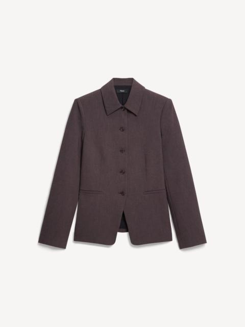 Theory Cutaway Jacket in Mélange Crepe